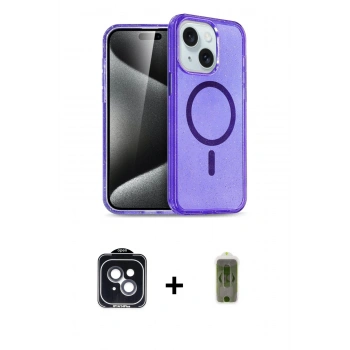 MARSİLYAN™- iPhone 14 Kılıf Nova Asil Prime - Siyah Joko Magic 5D Hayalet Cam + PVD Metal Kamera Lens - SH