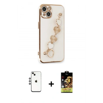 MARSİLYAN™- iPhone 14 Kılıf Nova Işık Prime - Siyah Buffer Cam Ekran Koruyucu + Shine Kamera Lens - GS