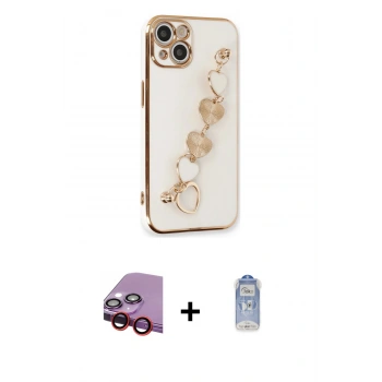 MARSİLYAN™- iPhone 14 Kılıf Nova Işık Prime - Siyah Joko Magic 5D Cam + Raze Metal Kamera Lens - KI