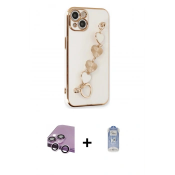 MARSİLYAN™- iPhone 14 Kılıf Nova Işık Prime - Siyah Joko Magic 5D Cam + Raze Metal Kamera Lens - MR