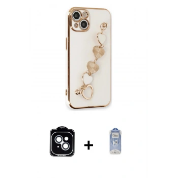 MARSİLYAN™- iPhone 14 Kılıf Nova Işık Prime - Siyah Joko Magic 5D Cam + PVD Metal Kamera Lens - MI