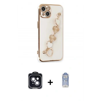MARSİLYAN™- iPhone 14 Kılıf Nova Işık Prime - Siyah Joko Magic 5D Cam + PVD Metal Kamera Lens - SH