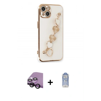 MARSİLYAN™- iPhone 14 Kılıf Nova Işık Prime - Siyah Joko Magic 5D Cam + Raze Metal Kamera Lens - SH