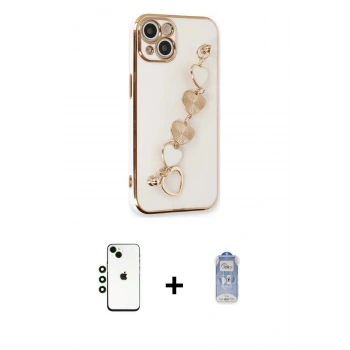 MARSİLYAN™- iPhone 14 Kılıf Nova Işık Prime - Siyah Joko Magic 5D Cam + Shine Kamera Lens - YL