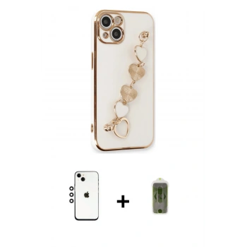 MARSİLYAN™- iPhone 14 Kılıf Nova Işık Prime - Siyah Joko Magic 5D Hayalet Cam + Shine Kamera Lens - GS