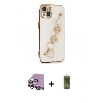 MARSİLYAN™- iPhone 14 Kılıf Nova Işık Prime - Siyah Joko Magic 5D Hayalet Cam + Raze Metal Kamera Lens - MR