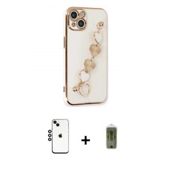 MARSİLYAN™- iPhone 14 Kılıf Nova Işık Prime - Siyah Joko Magic 5D Hayalet Cam + Shine Kamera Lens - SH