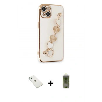 MARSİLYAN™- iPhone 14 Kılıf Nova Işık Prime - Siyah Joko Magic 5D Hayalet Cam + Diamond Kamera Lens - YL