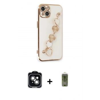 MARSİLYAN™- iPhone 14 Kılıf Nova Işık Prime - Siyah Joko Magic 5D Hayalet Cam + PVD Metal Kamera Lens - YL