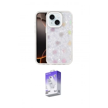 MARSİLYAN™- iPhone 14 Kılıf Odak Prime - Siyah Bilvis 5in1 3D Magic Cam Ekran Koruyucu