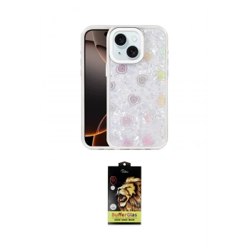 MARSİLYAN™- iPhone 14 Kılıf Odak Prime - Siyah Buffer Cam Ekran Koruyucu
