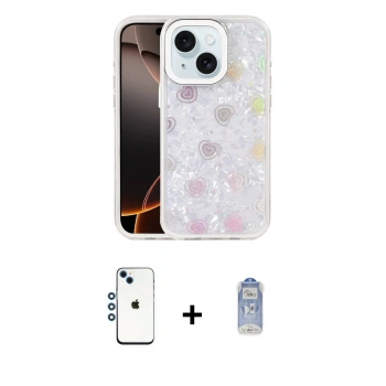 MARSİLYAN™- iPhone 14 Kılıf Odak Prime - Siyah Joko Magic 5D Cam + Shine Kamera Lens - MI