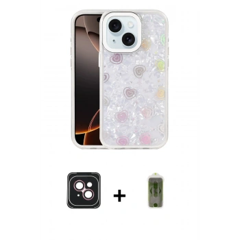 MARSİLYAN™- iPhone 14 Kılıf Odak Prime - Siyah Joko Magic 5D Hayalet Cam + PVD Metal Kamera Lens - PE