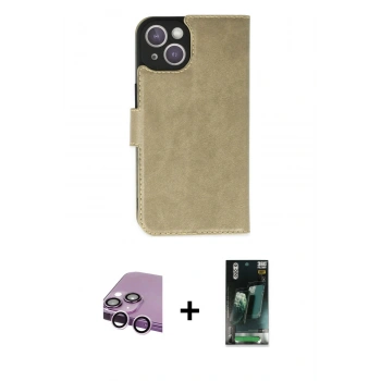 MARSİLYAN™- iPhone 14 Kılıf Siluet Işık Serisi - Şeffaf 360 Full Body Arka Koruyucu + Raze Metal Kamera Lens - MR