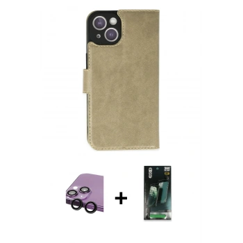MARSİLYAN™- iPhone 14 Kılıf Siluet Işık Serisi - Şeffaf 360 Full Body Arka Koruyucu + Raze Metal Kamera Lens - SH