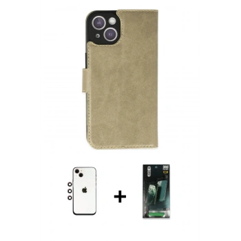 MARSİLYAN™- iPhone 14 Kılıf Siluet Işık Serisi - Şeffaf 360 Full Body Arka Koruyucu + Shine Kamera Lens - GI