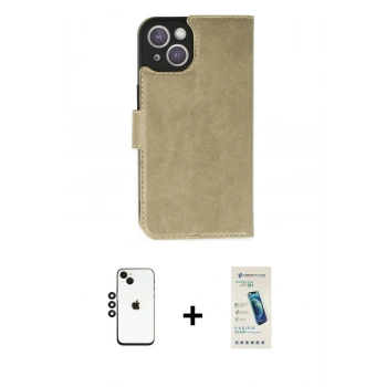 MARSİLYAN™- iPhone 14 Kılıf Siluet Işık Serisi - Şeffaf Pasifik Cam Ekran Koruyucu + Shine Kamera Lens - SH