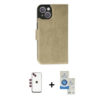 MARSİLYAN™- iPhone 14 Kılıf Siluet Işık Serisi - Şeffaf Royal Nano Ekran Koruyucu + Shine Kamera Lens - KI