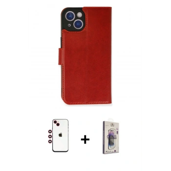 MARSİLYAN™- iPhone 14 Kılıf Siluet Işık Serisi - Siyah Bilvis 3D Cam Ekran Koruyucu + Shine Kamera Lens - KI