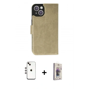 MARSİLYAN™- iPhone 14 Kılıf Siluet Işık Serisi - Siyah Bilvis 3D Cam Ekran Koruyucu + Shine Kamera Lens - GI