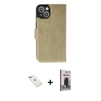 MARSİLYAN™- iPhone 14 Kılıf Siluet Işık Serisi - Siyah Bilvis Hayalet Cam Ekran Koruyucu + Diamond Kamera Lens - KI