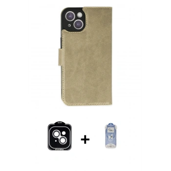 MARSİLYAN™- iPhone 14 Kılıf Siluet Işık Serisi - Siyah Joko Magic 5D Cam + PVD Metal Kamera Lens - GS