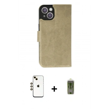 MARSİLYAN™- iPhone 14 Kılıf Siluet Işık Serisi - Siyah Joko Magic 5D Hayalet Cam + Shine Kamera Lens - GD