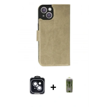 MARSİLYAN™- iPhone 14 Kılıf Siluet Işık Serisi - Siyah Joko Magic 5D Hayalet Cam + PVD Metal Kamera Lens - SH