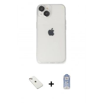 MARSİLYAN™- iPhone 14 Kılıf Ufuk Minimal Özel Seri - Siyah Joko Magic 5D Cam + Diamond Kamera Lens - PE