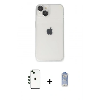 MARSİLYAN™- iPhone 14 Kılıf Ufuk Minimal Özel Seri - Siyah Joko Magic 5D Cam + Shine Kamera Lens - YL