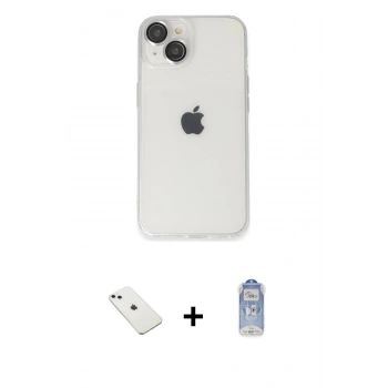 MARSİLYAN™- iPhone 14 Kılıf Ufuk Minimal Özel Seri - Siyah Joko Magic 5D Cam + Diamond Kamera Lens - SABE