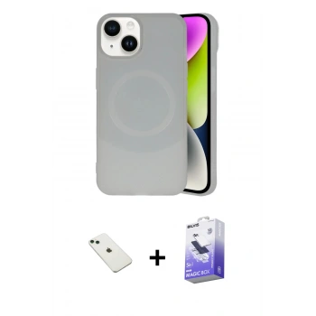 MARSİLYAN™- iPhone 14 Kılıf Ufuk Serisi - Siyah Bilvis 5in1 5D Magic Hayalet Cam Ekran Koruyucu + Diamond Kamera Lens - YL