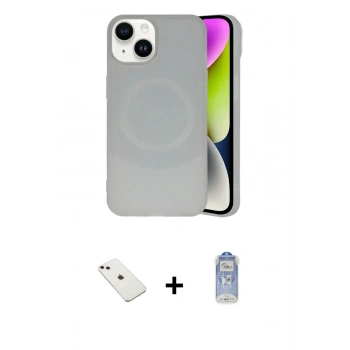 MARSİLYAN™- iPhone 14 Kılıf Ufuk Serisi - Siyah Joko Magic 5D Cam + Diamond Kamera Lens - PE