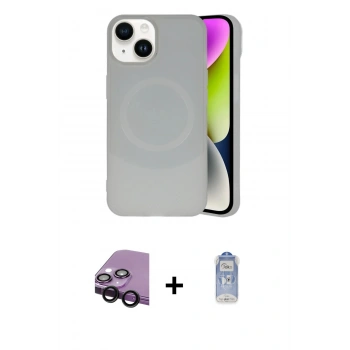 MARSİLYAN™- iPhone 14 Kılıf Ufuk Serisi - Siyah Joko Magic 5D Cam + Raze Metal Kamera Lens - SH