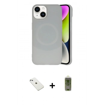 MARSİLYAN™- iPhone 14 Kılıf Ufuk Serisi - Siyah Joko Magic 5D Hayalet Cam + Diamond Kamera Lens - SABE