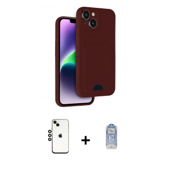 MARSİLYAN™- iPhone 14 Kılıf Vadi Çizgi Prime - Siyah Joko Magic 5D Cam + Shine Kamera Lens - SH