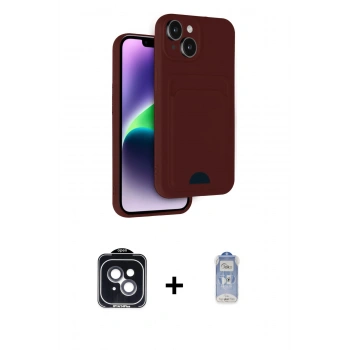 MARSİLYAN™- iPhone 14 Kılıf Vadi Çizgi Prime - Siyah Joko Magic 5D Cam + PVD Metal Kamera Lens - SH