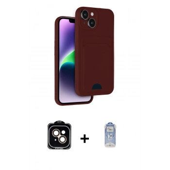 MARSİLYAN™- iPhone 14 Kılıf Vadi Çizgi Prime - Siyah Joko Magic 5D Cam + PVD Metal Kamera Lens - TU