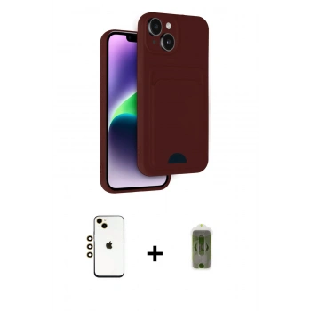 MARSİLYAN™- iPhone 14 Kılıf Vadi Çizgi Prime - Siyah Joko Magic 5D Hayalet Cam + Shine Kamera Lens - GD