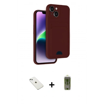 MARSİLYAN™- iPhone 14 Kılıf Vadi Çizgi Prime - Siyah Joko Magic 5D Hayalet Cam + Diamond Kamera Lens - SABE