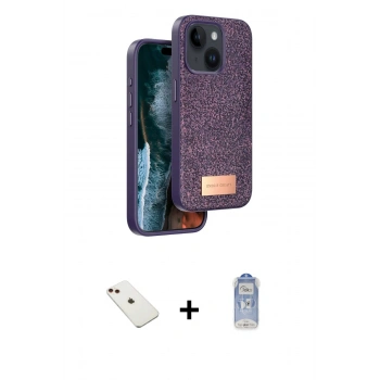 MARSİLYAN™- iPhone 14 Kılıf Vadi Klasik Serisi - Siyah Joko Magic 5D Cam + Diamond Kamera Lens - KI