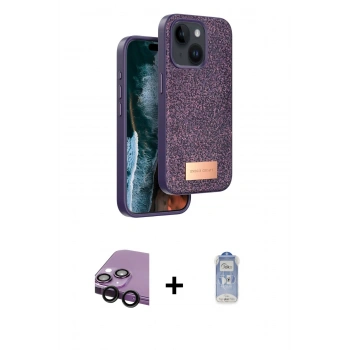 MARSİLYAN™- iPhone 14 Kılıf Vadi Klasik Serisi - Siyah Joko Magic 5D Cam + Raze Metal Kamera Lens - SH