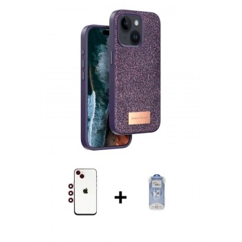 MARSİLYAN™- iPhone 14 Kılıf Vadi Klasik Serisi - Siyah Joko Magic 5D Cam + Shine Kamera Lens - KI