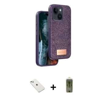 MARSİLYAN™- iPhone 14 Kılıf Vadi Klasik Serisi - Siyah Joko Magic 5D Hayalet Cam + Diamond Kamera Lens - SABE