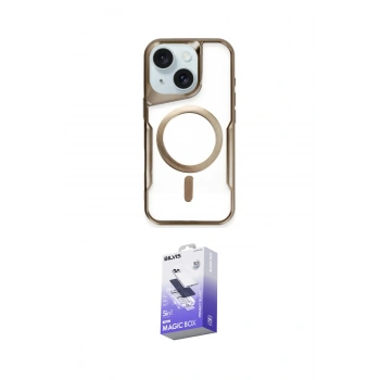 MARSİLYAN™- iPhone 14 Kılıf Yadigar Klasik Özel Seri - Siyah Bilvis 5in1 5D Magic Hayalet Cam Ekran Koruyucu