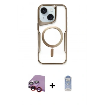 MARSİLYAN™- iPhone 14 Kılıf Yadigar Klasik Özel Seri - Siyah Joko Magic 5D Cam + Raze Metal Kamera Lens - KI