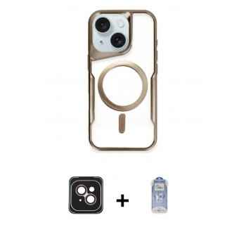 MARSİLYAN™- iPhone 14 Kılıf Yadigar Klasik Özel Seri - Siyah Joko Magic 5D Cam + PVD Metal Kamera Lens - PE