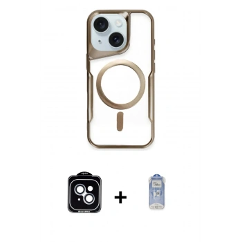 MARSİLYAN™- iPhone 14 Kılıf Yadigar Klasik Özel Seri - Siyah Joko Magic 5D Cam + PVD Metal Kamera Lens - MI