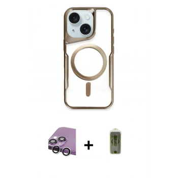 MARSİLYAN™- iPhone 14 Kılıf Yadigar Klasik Özel Seri - Siyah Joko Magic 5D Hayalet Cam + Raze Metal Kamera Lens - GS