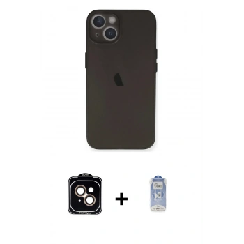 MARSİLYAN™- iPhone 14 Kılıf Yadigar Yansıma Serisi - Siyah Joko Magic 5D Cam + PVD Metal Kamera Lens - TU